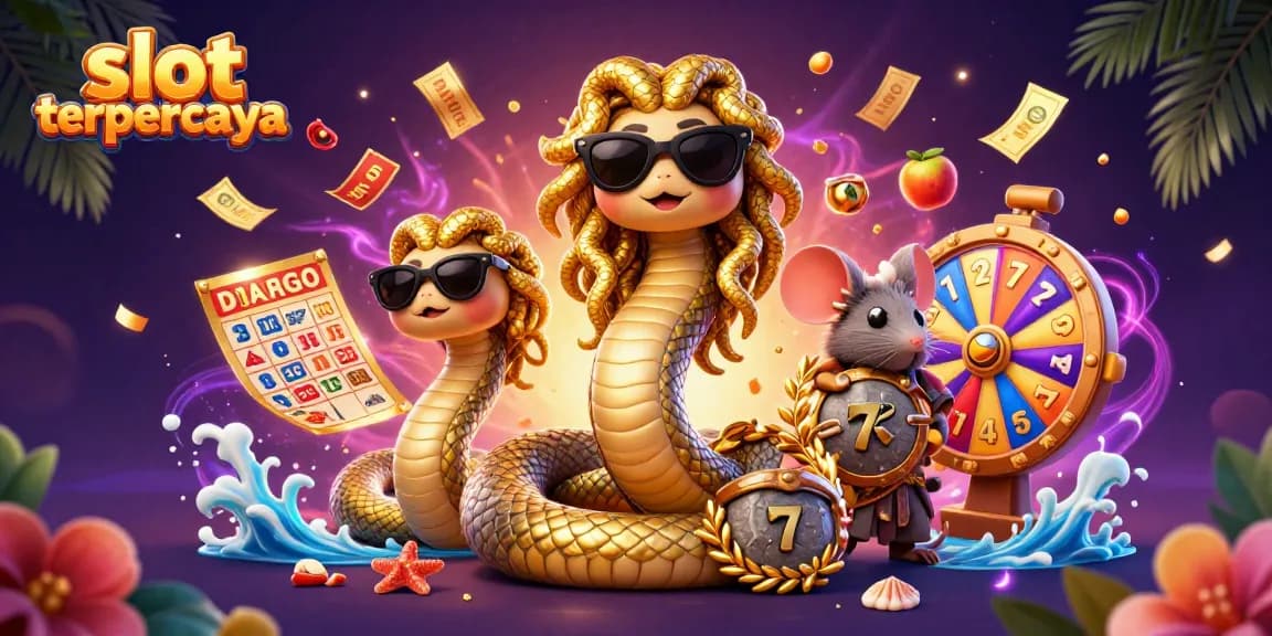 Engage with thrilling slot terpercaya adventures in an energetic 3D casino scene.