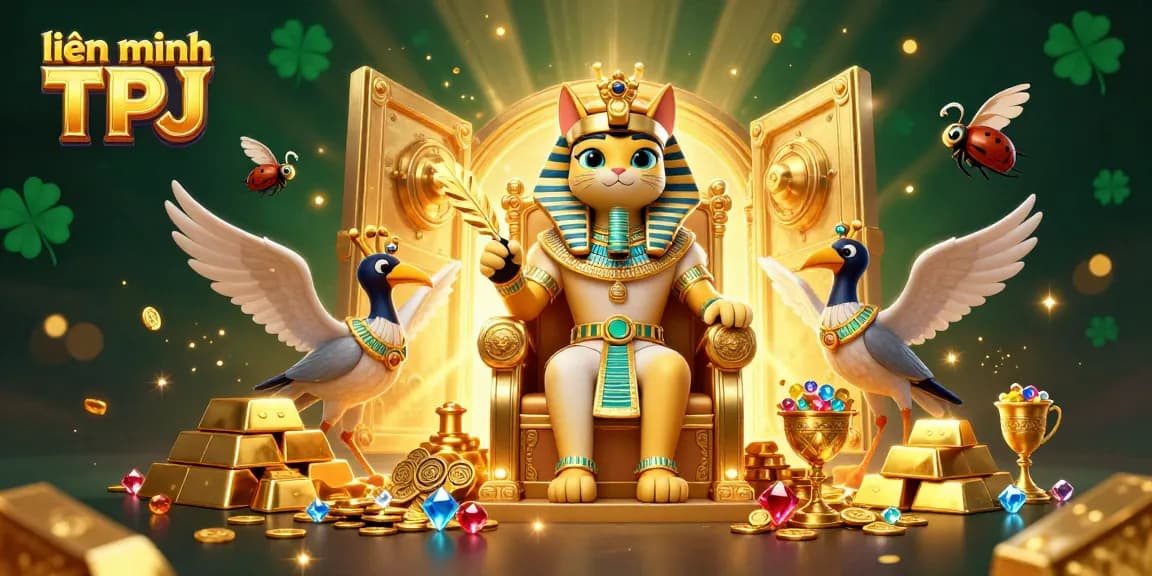 Join the excitement with the liên minh TPJ casino, featuring captivating treasures and playful Egyptian characters.