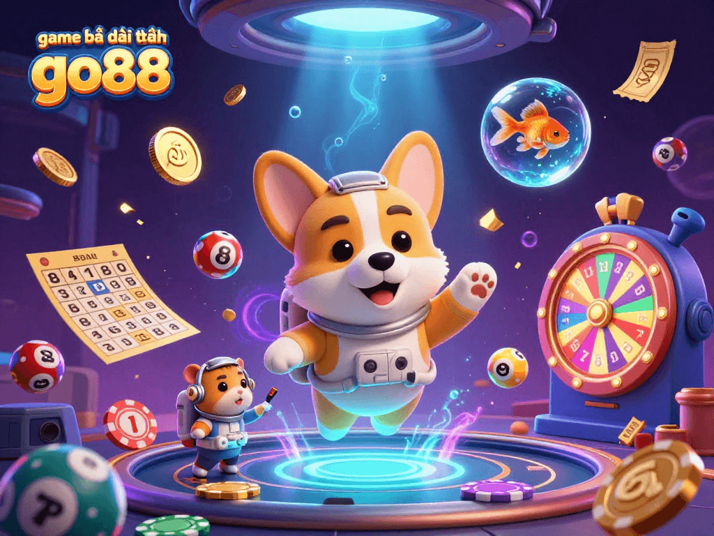 Experience the excitement of game bài đổi thưởng go88 in a vibrant casino scene with dynamic elements.