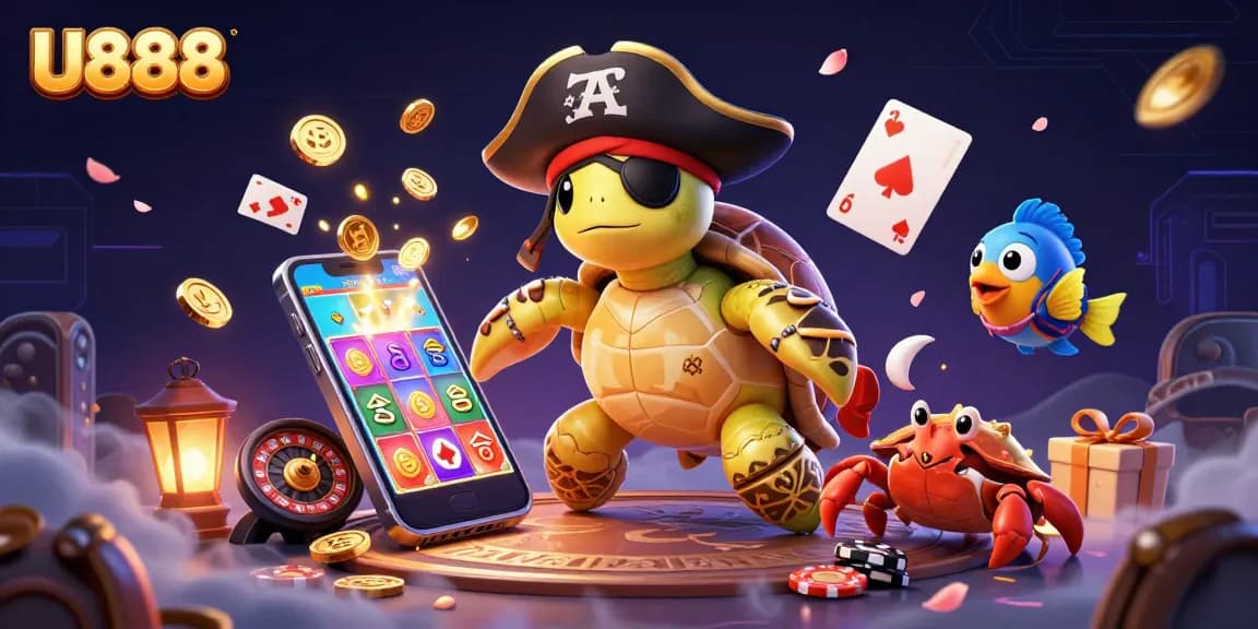 Experience U888's exciting casino adventure with vibrant characters and dynamic gaming elements.