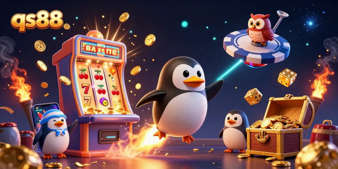 Experience excitement with qs88 as the golden penguin takes flight towards a jackpot explosion.