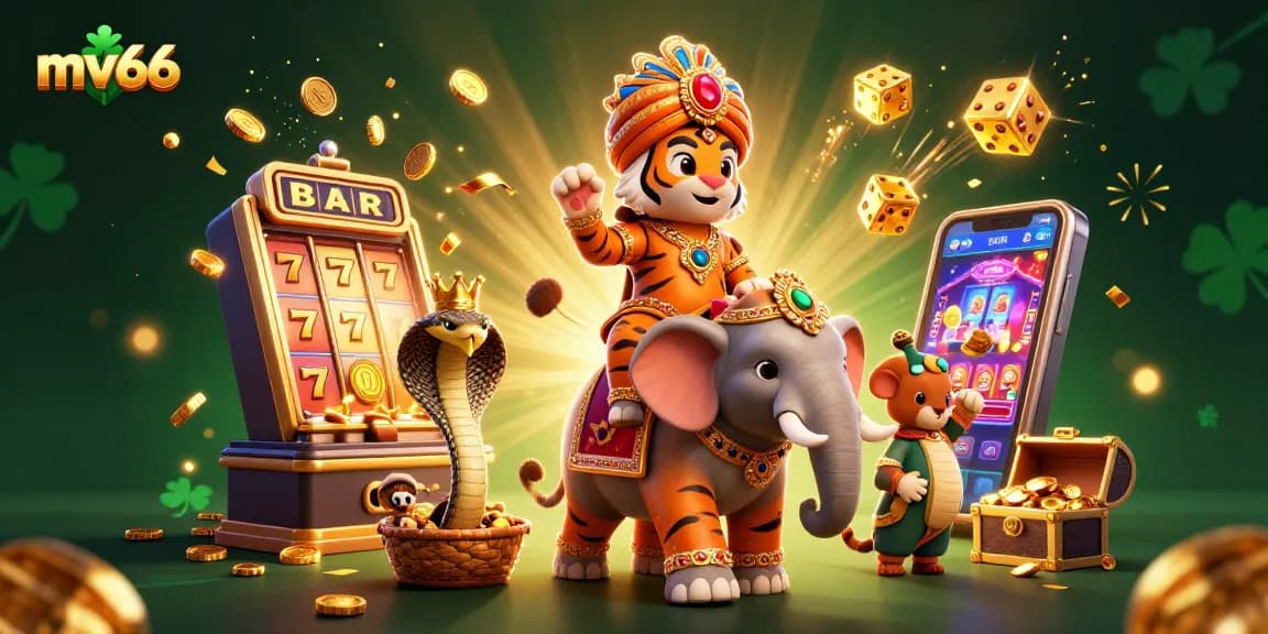 Participate in exciting mv66 casino action with a vibrant scene of rich rewards and gameplay.