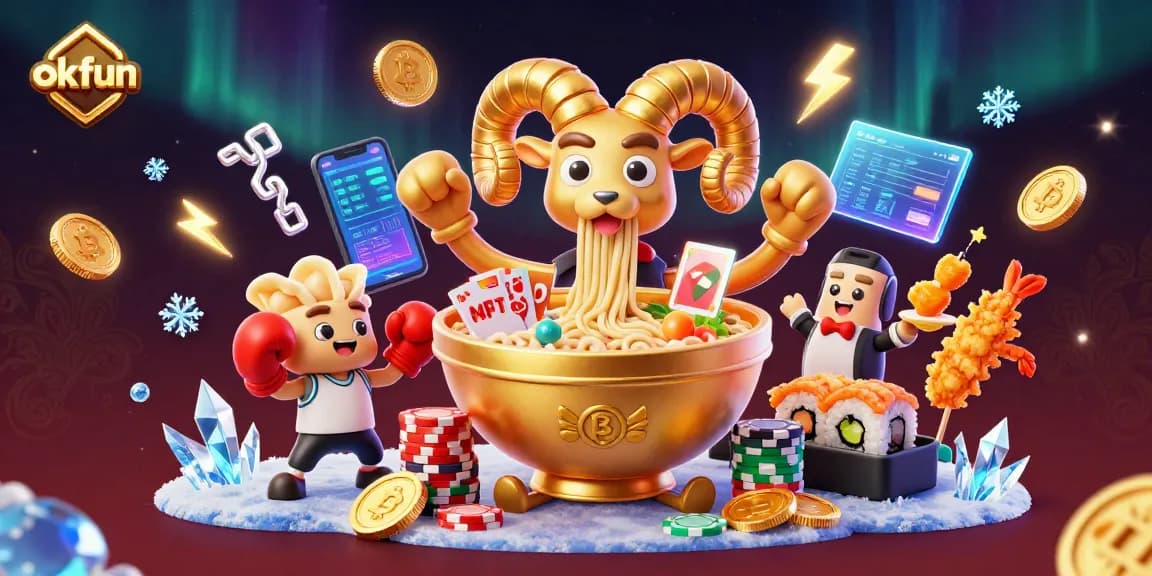 Bet big with okfun in a vibrant 3D casino scene featuring playful food characters!