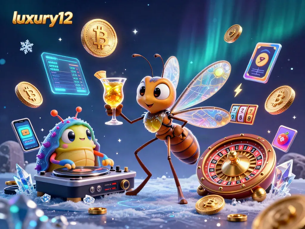 Engage with luxury12 and win big in an animated casino scene full of slot magic and crypto excitement.