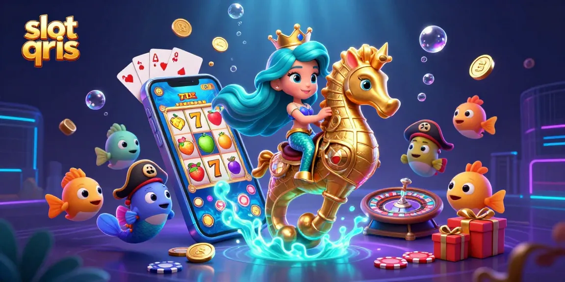 Spin the reels on slot qris with a vibrant underwater scene featuring mermaids and treasure!