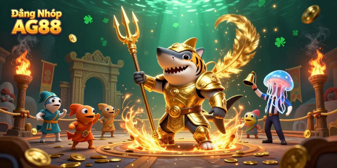 Engage in thrilling gameplay with Đăng Nhập AG88 in a vibrant underwater casino scene.