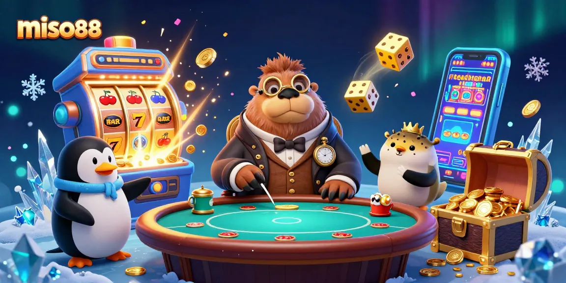 Experience thrilling gameplay at miso88 with a vibrant underwater poker scene featuring various casino elements.